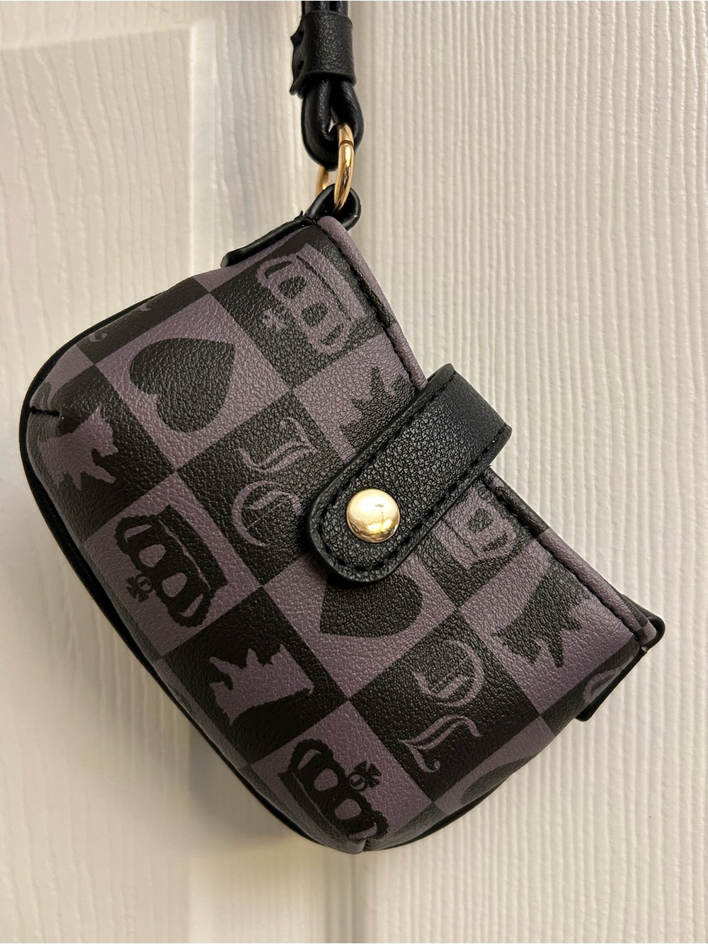 Juicy Couture Mini Pouch/Wristlet in Gray and Black Checker Print